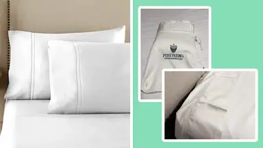 A collage showing off the Pure Parima sheets.