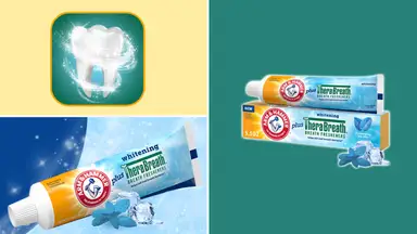Shop the new Arm & Hammer Toothpaste Plus TheraBreath Breath Fresheners.