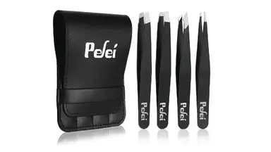 Pefei Tweezers Set - Professional Stainless Steel Tweezers for Eyebrows