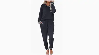 Ekouaer Pajamas Women's Long Sleeve Pj Set