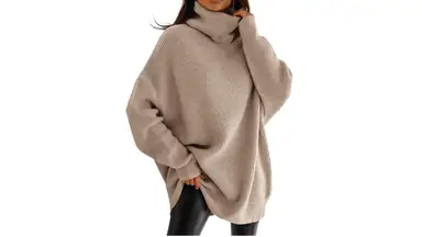 imesrun Womens Turtleneck Oversized Sweater
