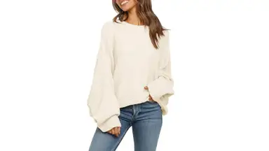 Mafulus Women's Oversized Crewneck Sweater