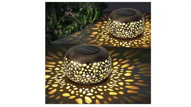 Solar Lanterns Waterproof Outdoor Decor: 2 Pack