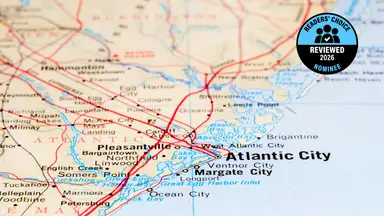 A map showing Atlantic City