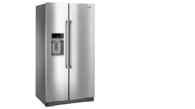 A modern industrial look distinguishes this refrigerator
