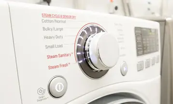 This white dryer is basic, but full of features
