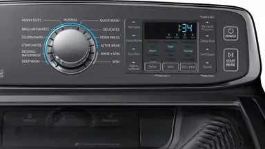 The control panel is very clear and easy to use