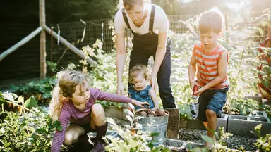 Gardening with family