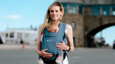 Mom with baby in carrier