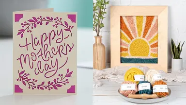 Left: Mother's Day Card; Right: Sunrise Punch Art
