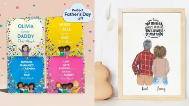 Left: Custom Storybook; Right: Custom Father-Daughter Portrait