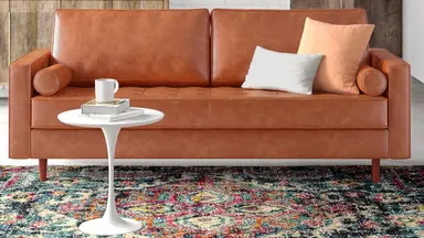 A leather sofa
