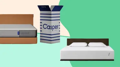 A Casper and a Tuft & Needle mattress.