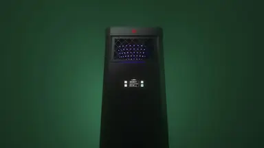 Single shot of the Mosqitter device against a green background.