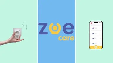A collage featuring Zoe Care.