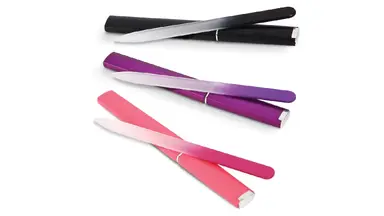 3 Pack Crystal Glass Fingernail File with Case