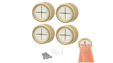 Round Adhesive Push Towel Hooks