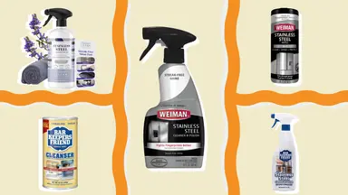 Stainless steel polish products from Weiman, Therapy and Bar Keepers Friend