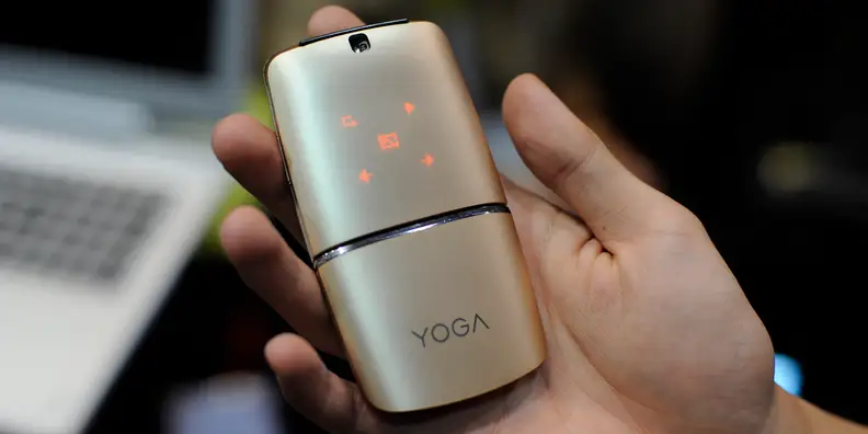 After it is transformed, the YOGA mouse becomes a controller.