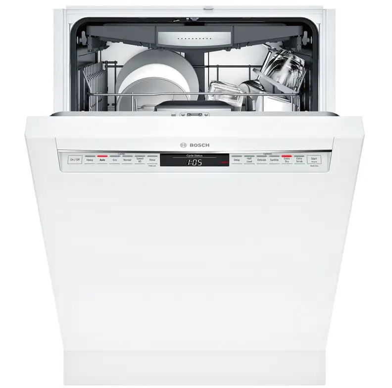 Recessed handle in white Bosch 800 Series