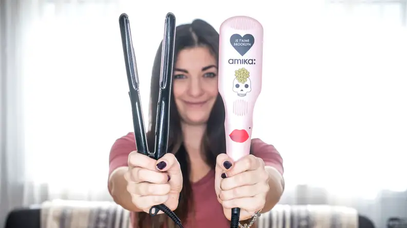 This top-selling Sephora thermal hair brush by Amika straightens my hair in half the time