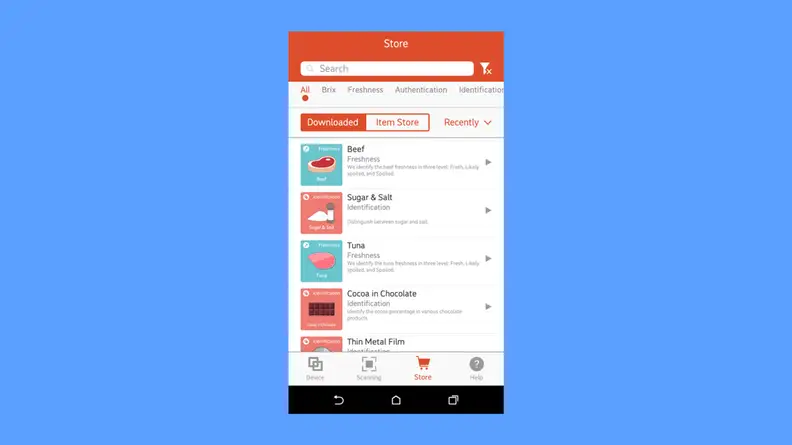 The menu in the Linksquare app