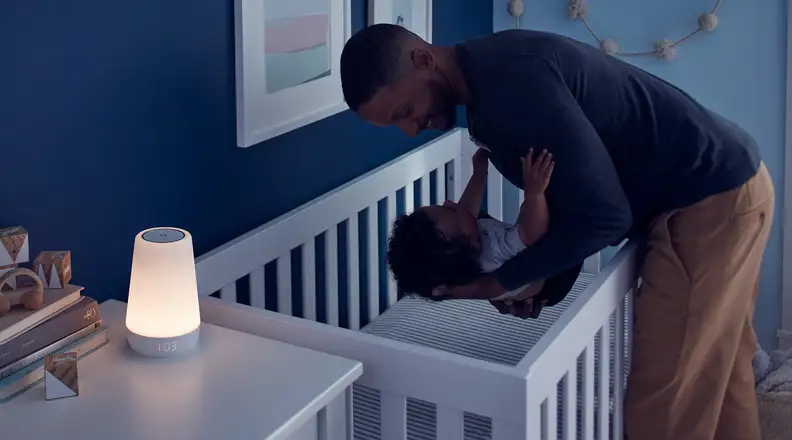 Baby in crib