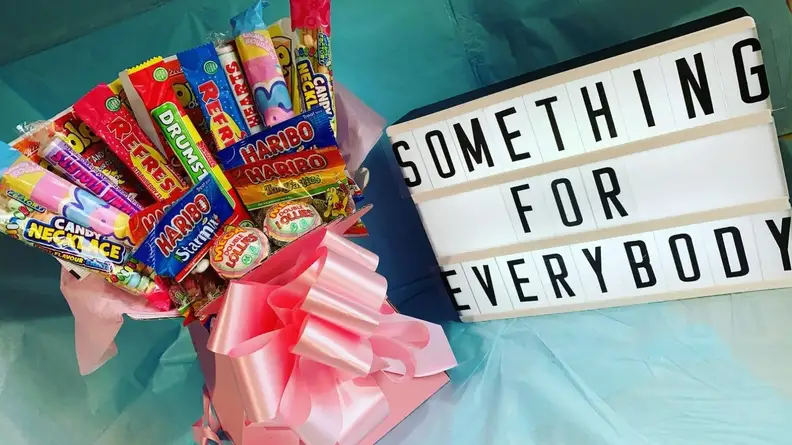 bouquet of retro candy bars