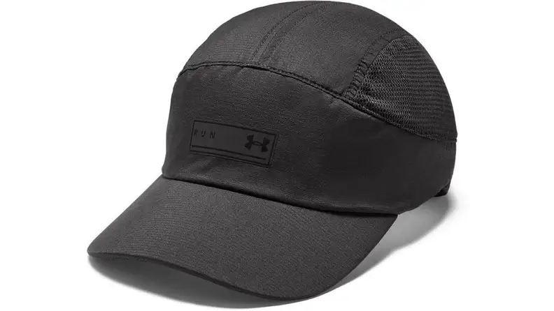 grey mesh workout hat on white background
