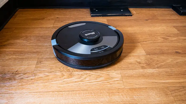 Hardwood floor after being cleaned by the Shark RV2610WA.