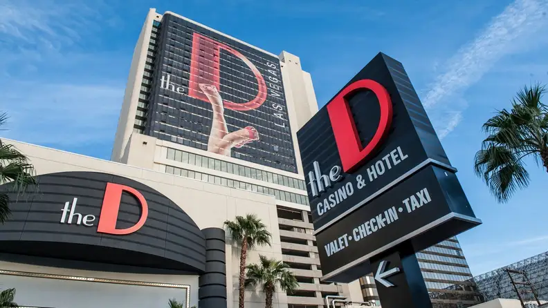 The exterior view of a Vegas casino and hotel
