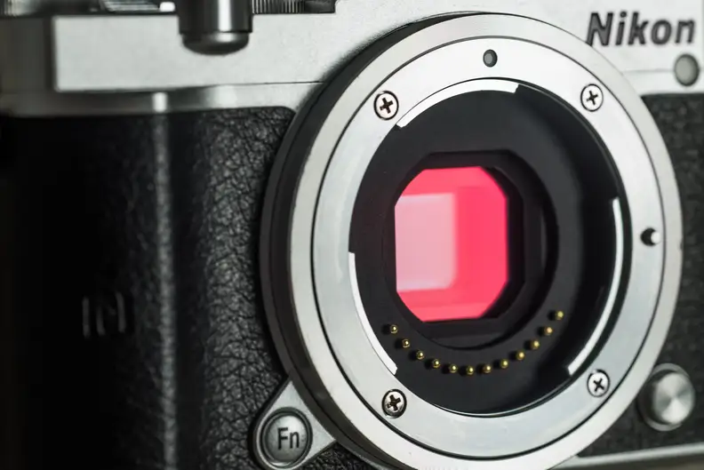 A close-up photo of the Nikon 1 J5.