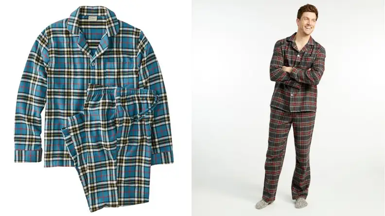 These flannel pajamas are ideal for the winter.