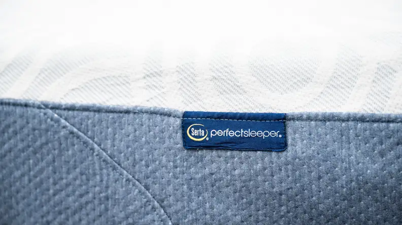 A blue tag reading Perfect Sleeper