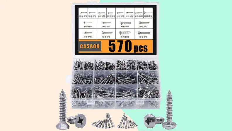 A box full of screws.