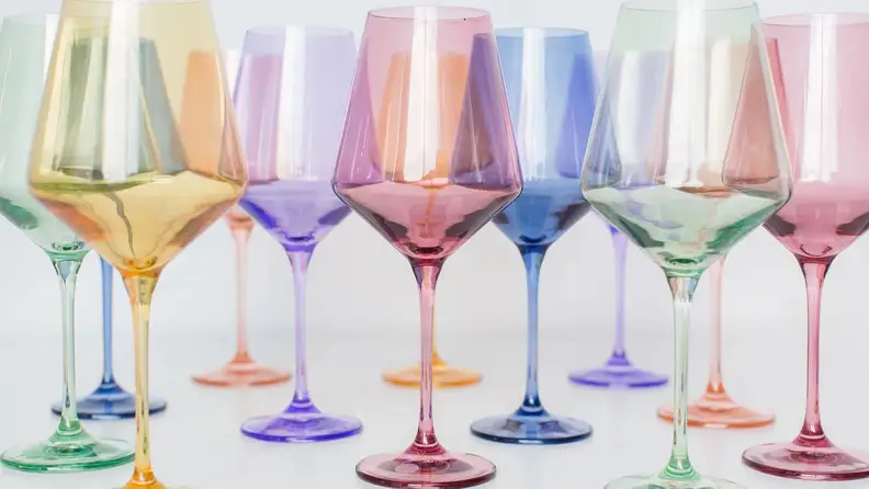 Who doesn't want these colorful glasses on display in their kitchen?