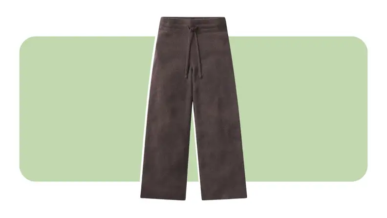 A pair of brown lounge pants.