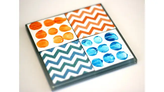 Set of hand painted coasters