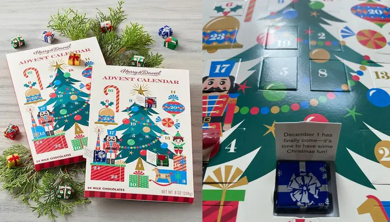 Holiday themed advent calendar