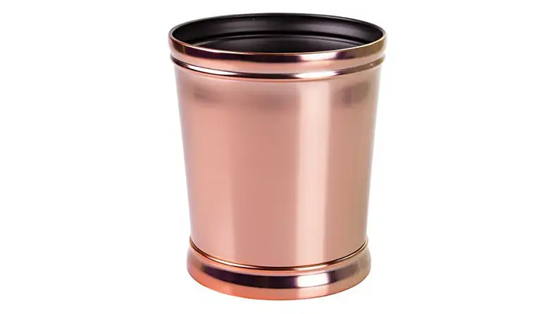 mDesign Rose Gold Trash Can