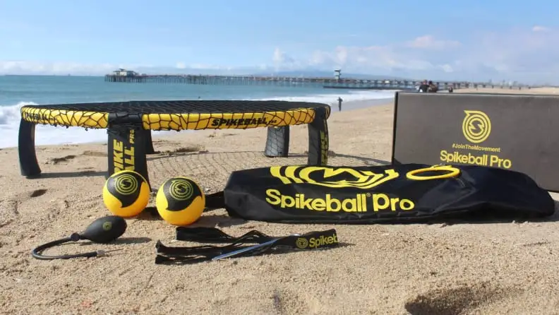 Spikeball set on the beach