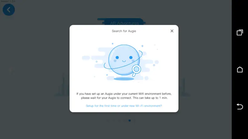 Augie connects over Wi-Fi