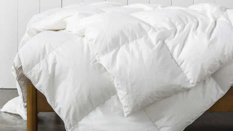 This down comforter will keep you toasty warm all winter.
