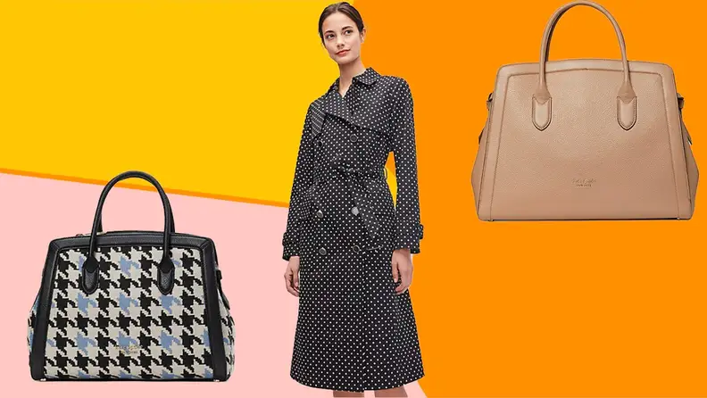 Various Kate Spade purses and jackets.