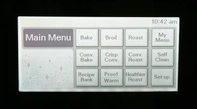 touchscreen oven controls