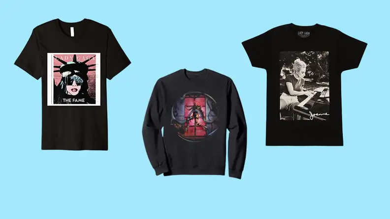 two lady gaga tshirts, sweatshirt