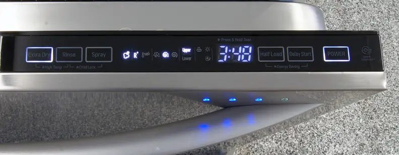 LG LDF8874ST right side of control panel