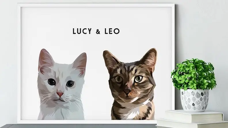 These beautiful custom portraits will look stunning on your wall.