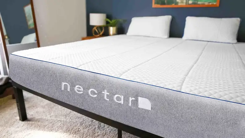 Nectar mattress on black bed frame