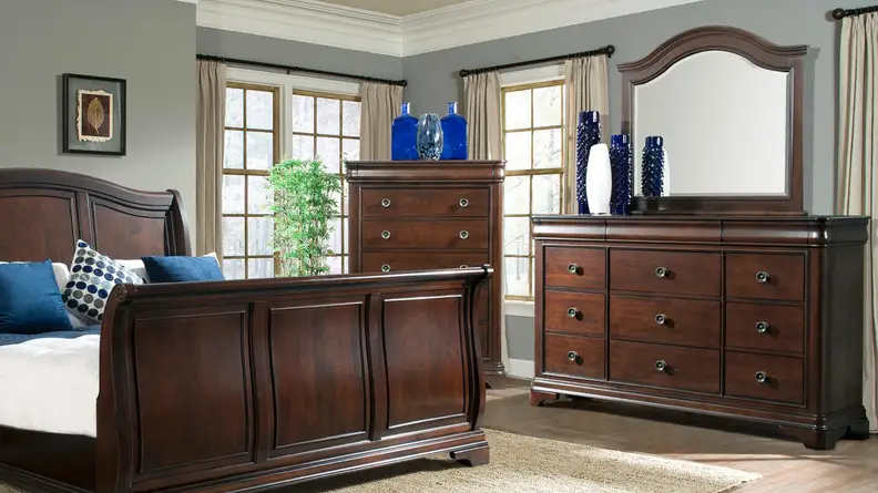 Home Depot dresser in bedroom